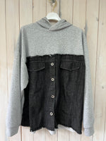 Load image into Gallery viewer, Brandy Denim Hoodie - 2 Colourss - New Collection
