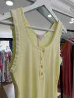 Load image into Gallery viewer, Frill Button Rib Vest - 7 Colours - New Season

