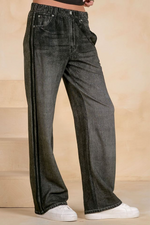 Load image into Gallery viewer, Bona Faux Wide Leg Jeans - 2 Colours - Elan AW26
