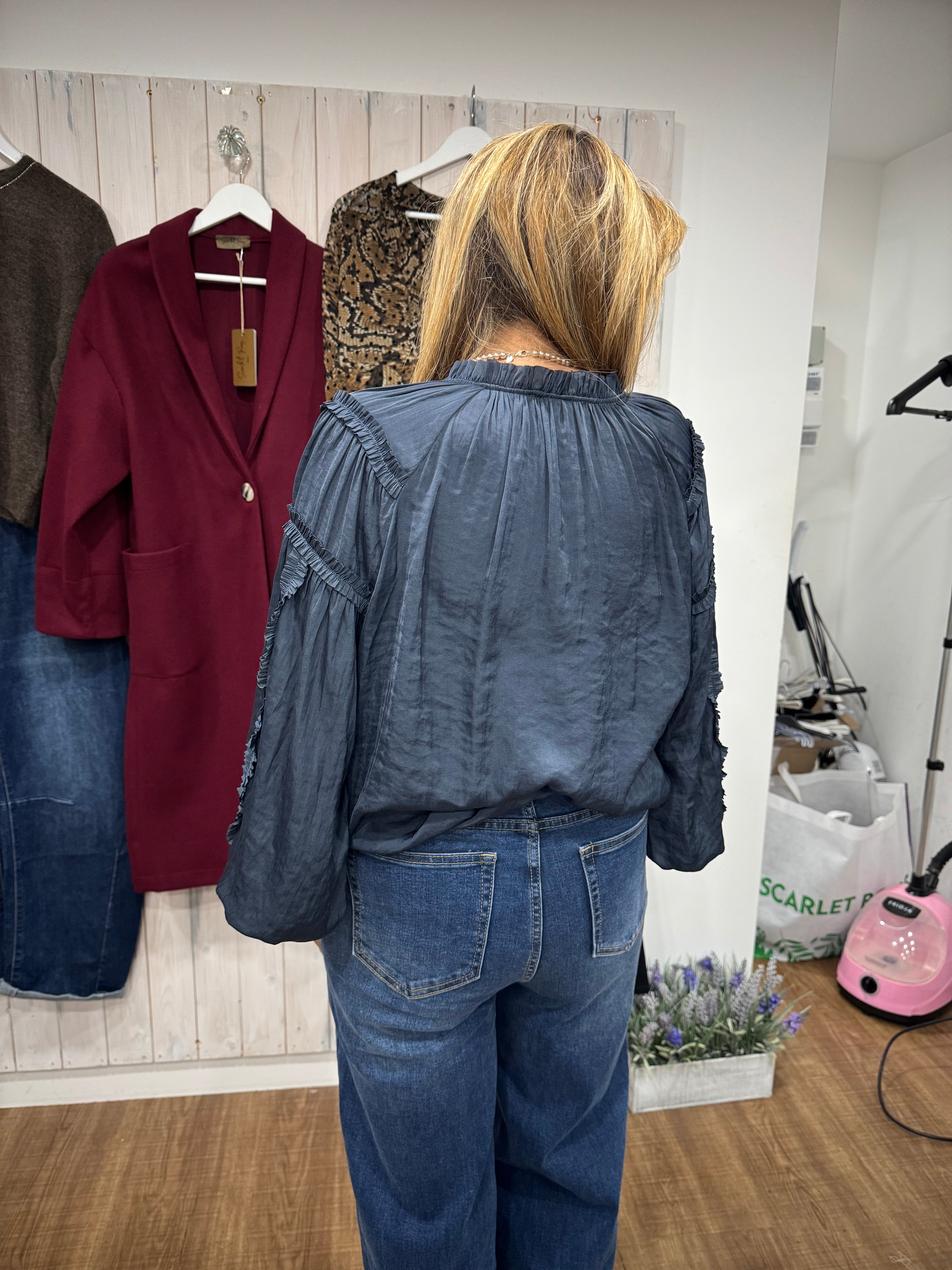 Marionne Ruffle Blouse - 2 Colours - New Brand - Elan