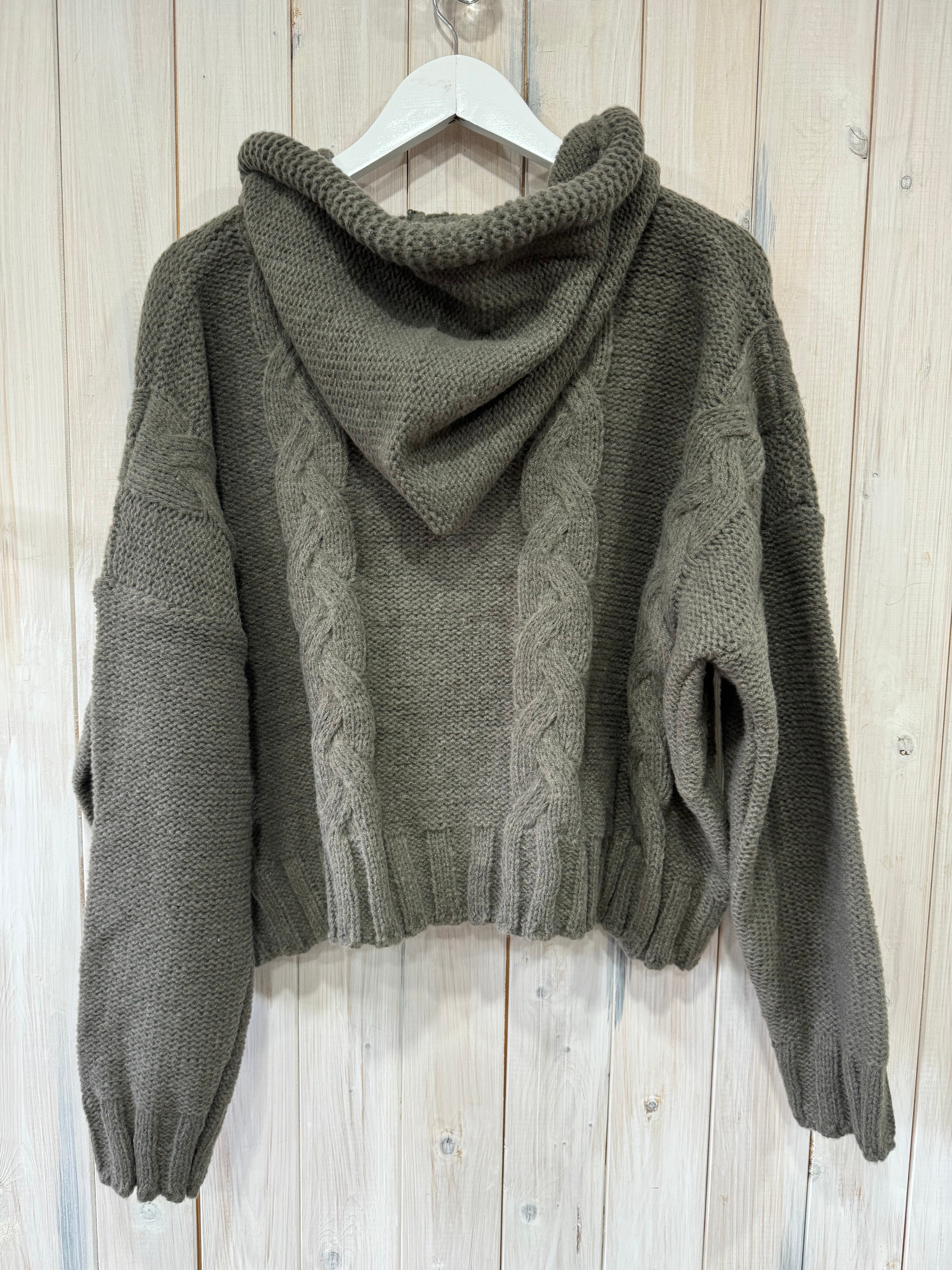 Rope Knitted Hoodie - 2 Colours - New Season