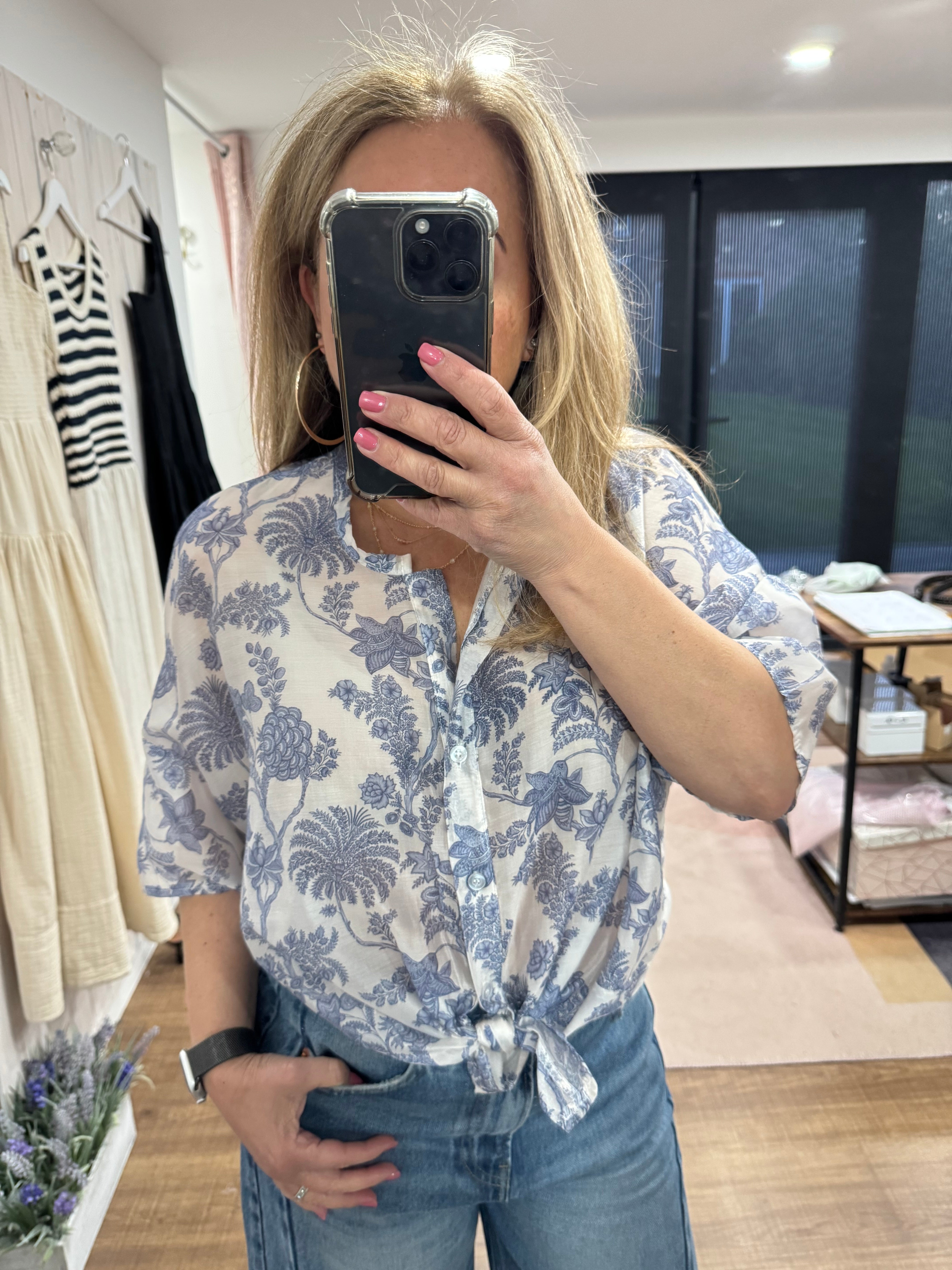 Crop Printed Blouse - 2 Colours - New Brand - Elia
