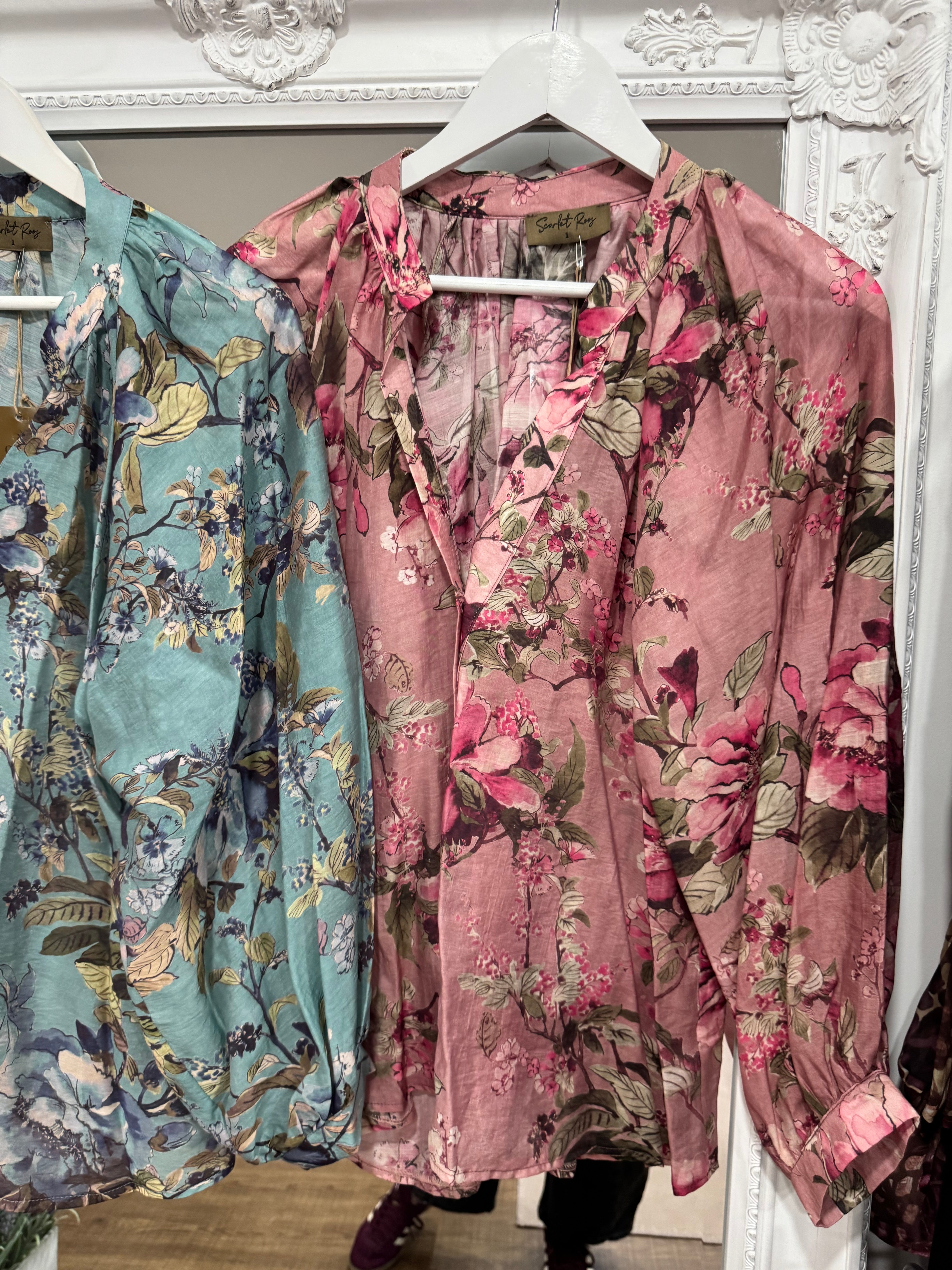 Pia Print Blouse - 2 Colours - Scarlet Roos - New Season