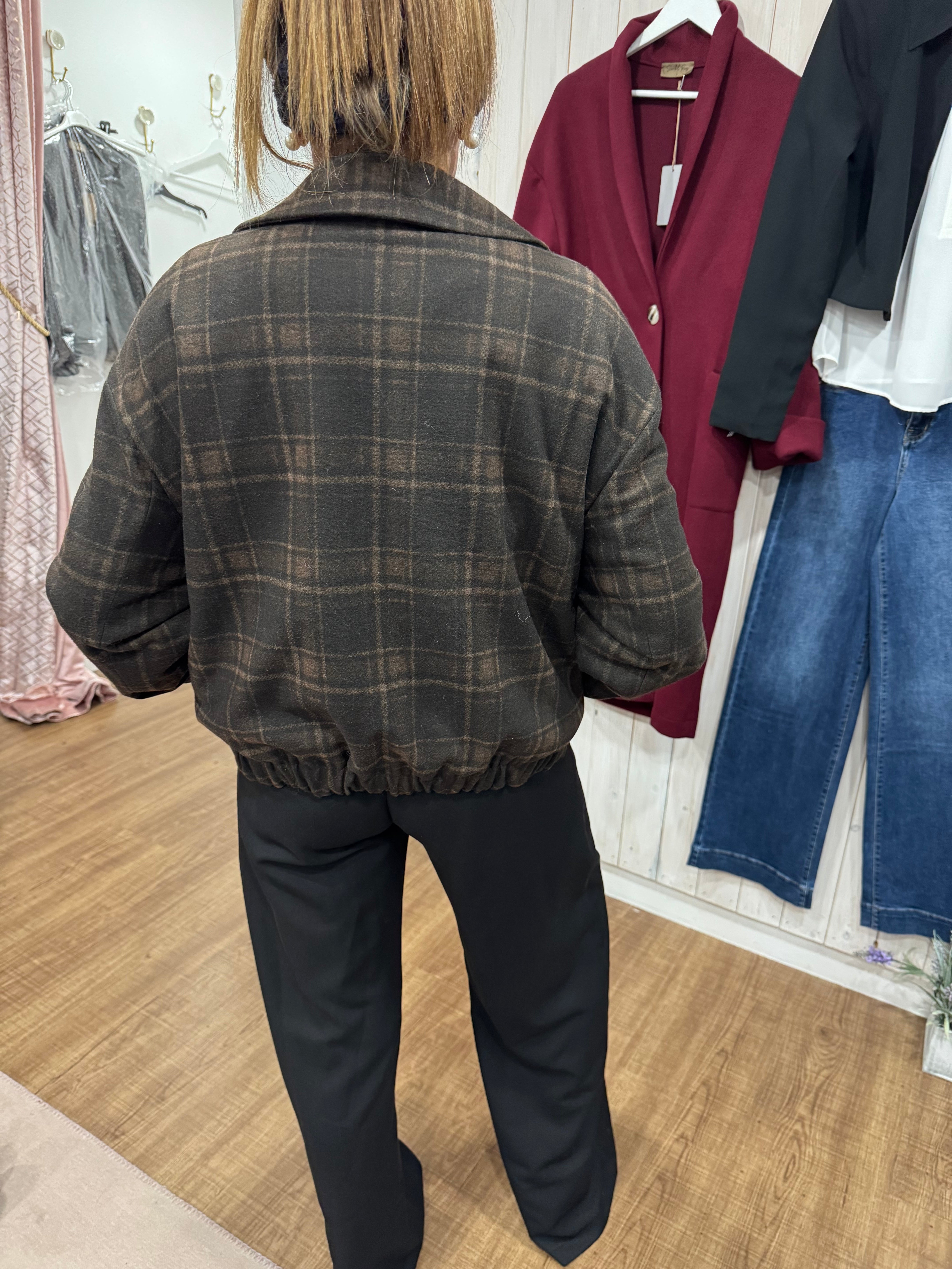 Panda Check Jacket - Ema Blues - New Season