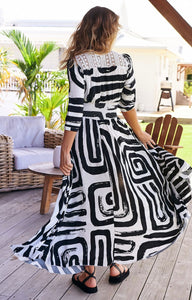 Bold Beauty Print Tessa Maxi Dress - New Season Jaase