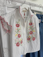 Load image into Gallery viewer, Cordial Collar Embroidered Blouse - Mamouchka - New Season

