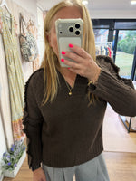 Load image into Gallery viewer, Fray V Neck Jumper - 2 Colours - Elan AW26
