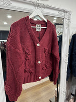 Load image into Gallery viewer, Berry and Navy Cozy Caridgan - Jaase - New Season

