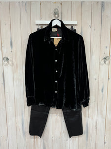 Crushed Velvet Shirt - 2 Colours - Johanna