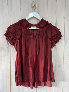 Manon Ruffle Shoulder Blouse - 2 Coloours - New Season - Elan