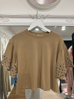 Load image into Gallery viewer, Crochet Cuff Tshirt - 5 Colours - New Season
