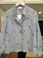 Load image into Gallery viewer, Cherry Embroidered Blouse - New Season
