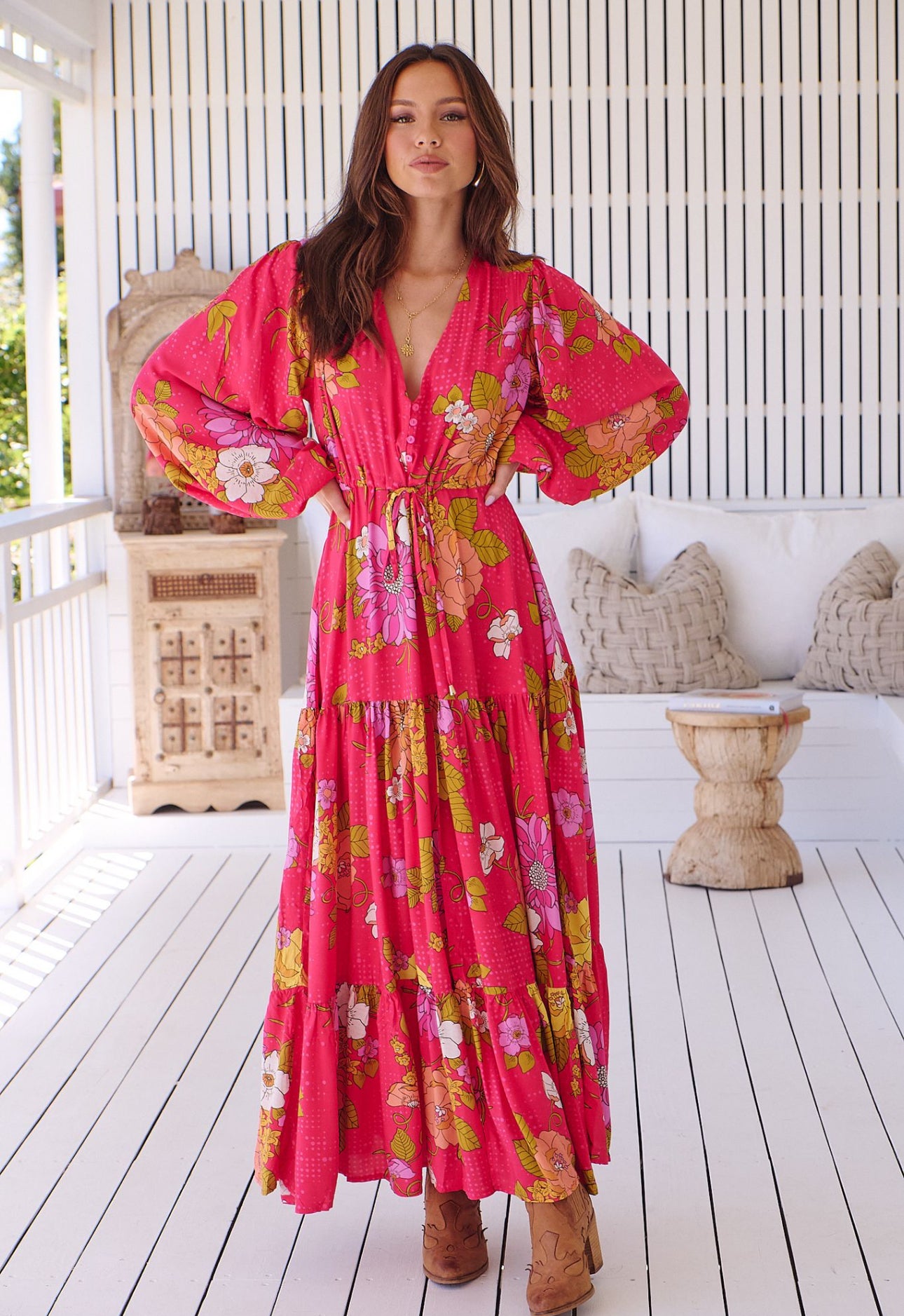 Timeless Print Teresa Maxi Dress - New Season - Jaase