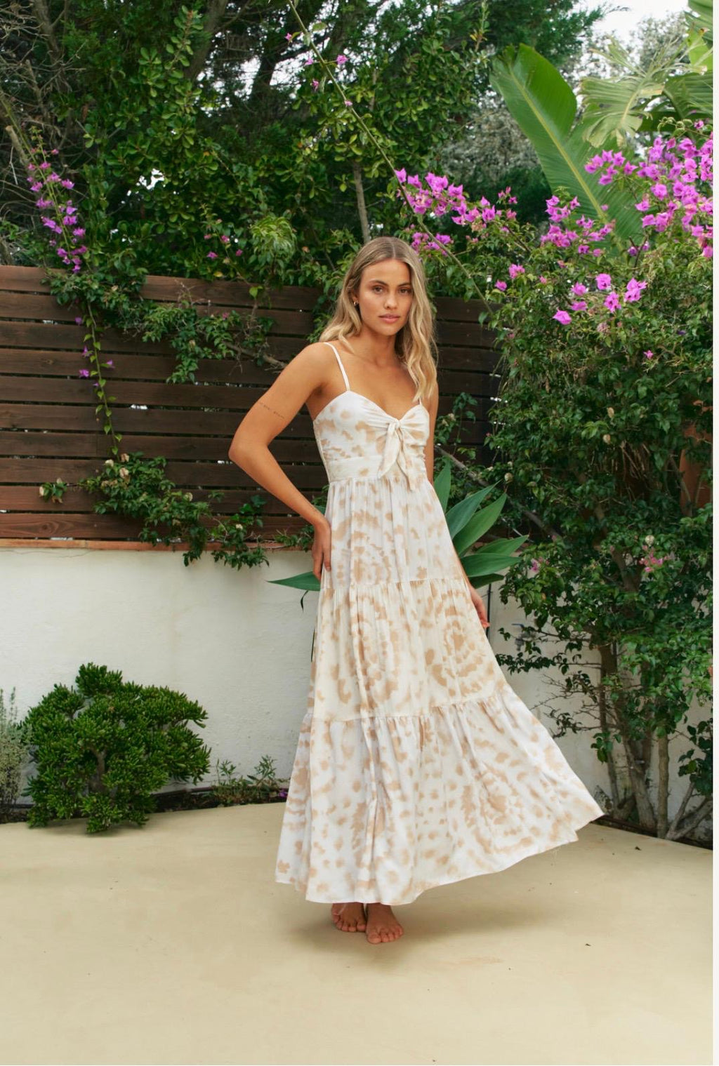fitted lace wedding dress Jaase White Mirage Carmen Maxi Embroidered – Boho Maxi Dress