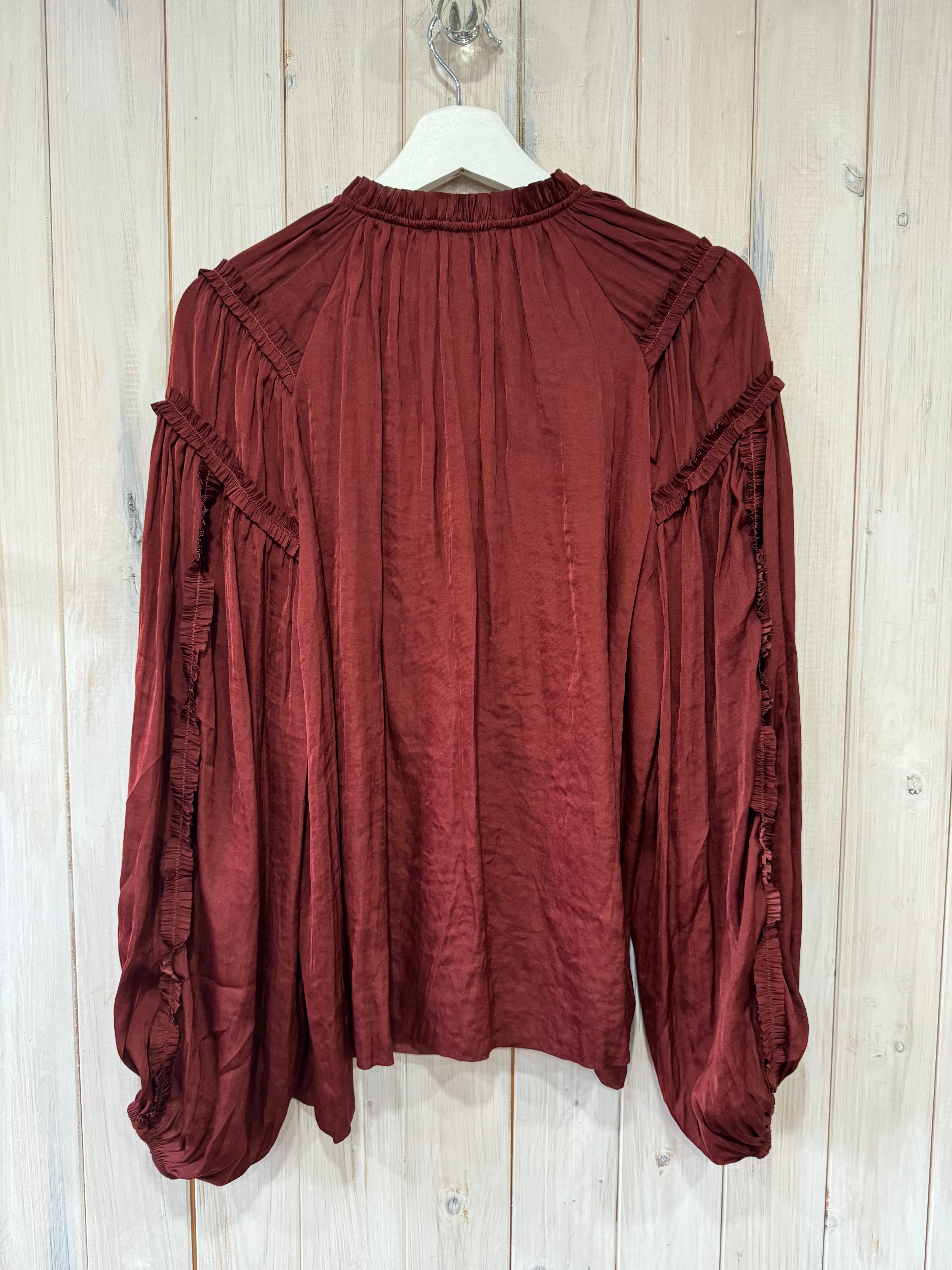 Marionne Ruffle Blouse - 2 Colours - New Brand - Elan