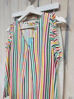 Load image into Gallery viewer, Ruffle Trim Stripe Blouse - New Season - Compania
