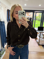 Load image into Gallery viewer, Fine Baby Cord Puff Shoulder Blouse - AW26
