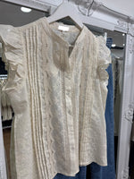 Load image into Gallery viewer, Amalie Embroidered Lace S/Slv Blouse - New Season
