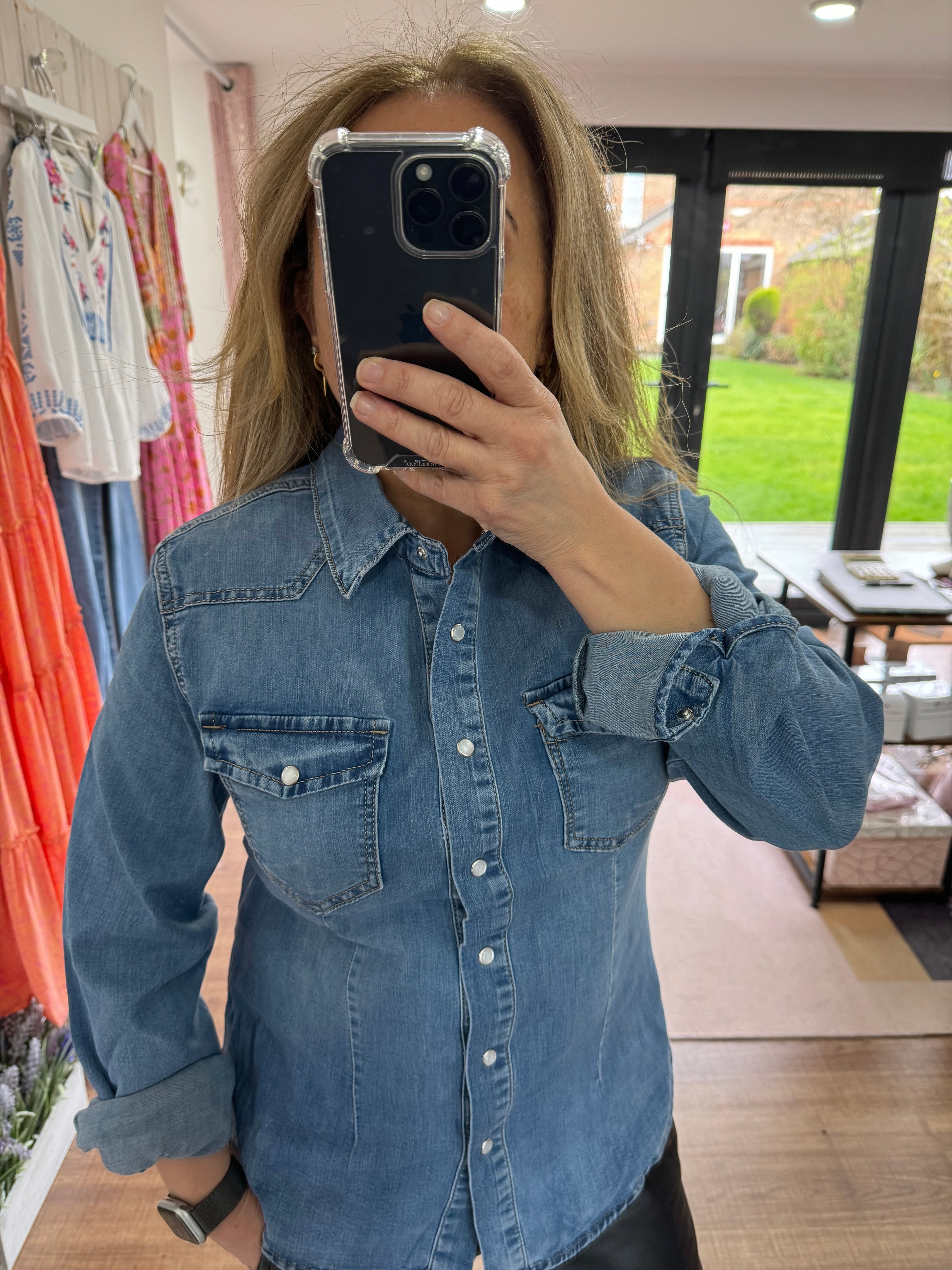 Rangler Stretch Denim Shirt - Studio Parisien - New Collection
