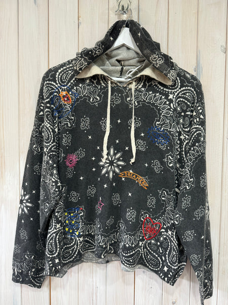 Embroidered Bandana Hoodie New Brand The Wardrobe Edit