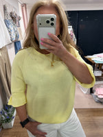Load image into Gallery viewer, Ruffle Cuff Summer Knit - 4 Colours - New Season
