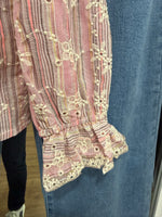 Load image into Gallery viewer, Stripe Broderie Blouse - New Season
