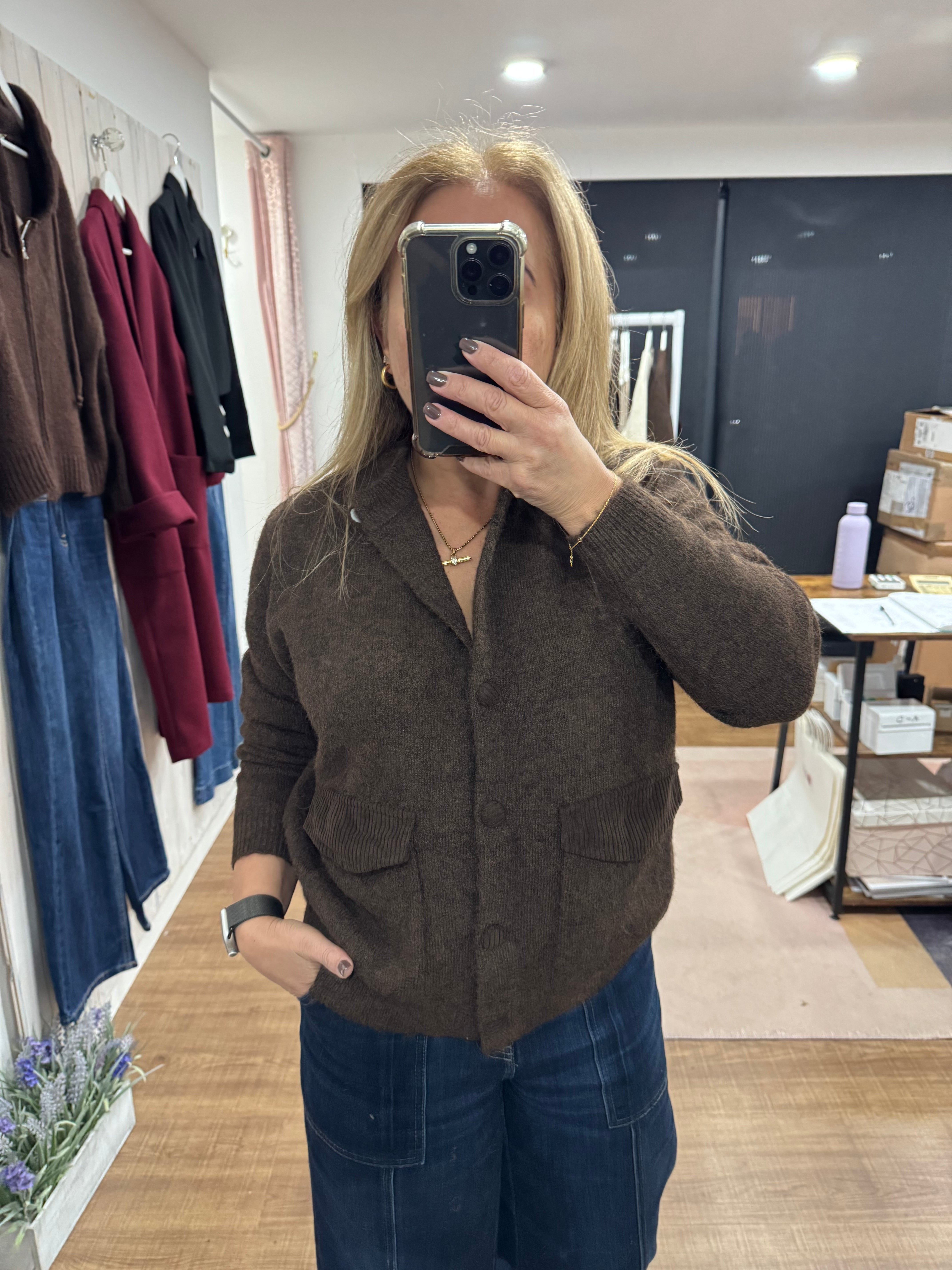 Cord Trim Cardigan - 2 Colours - New Season