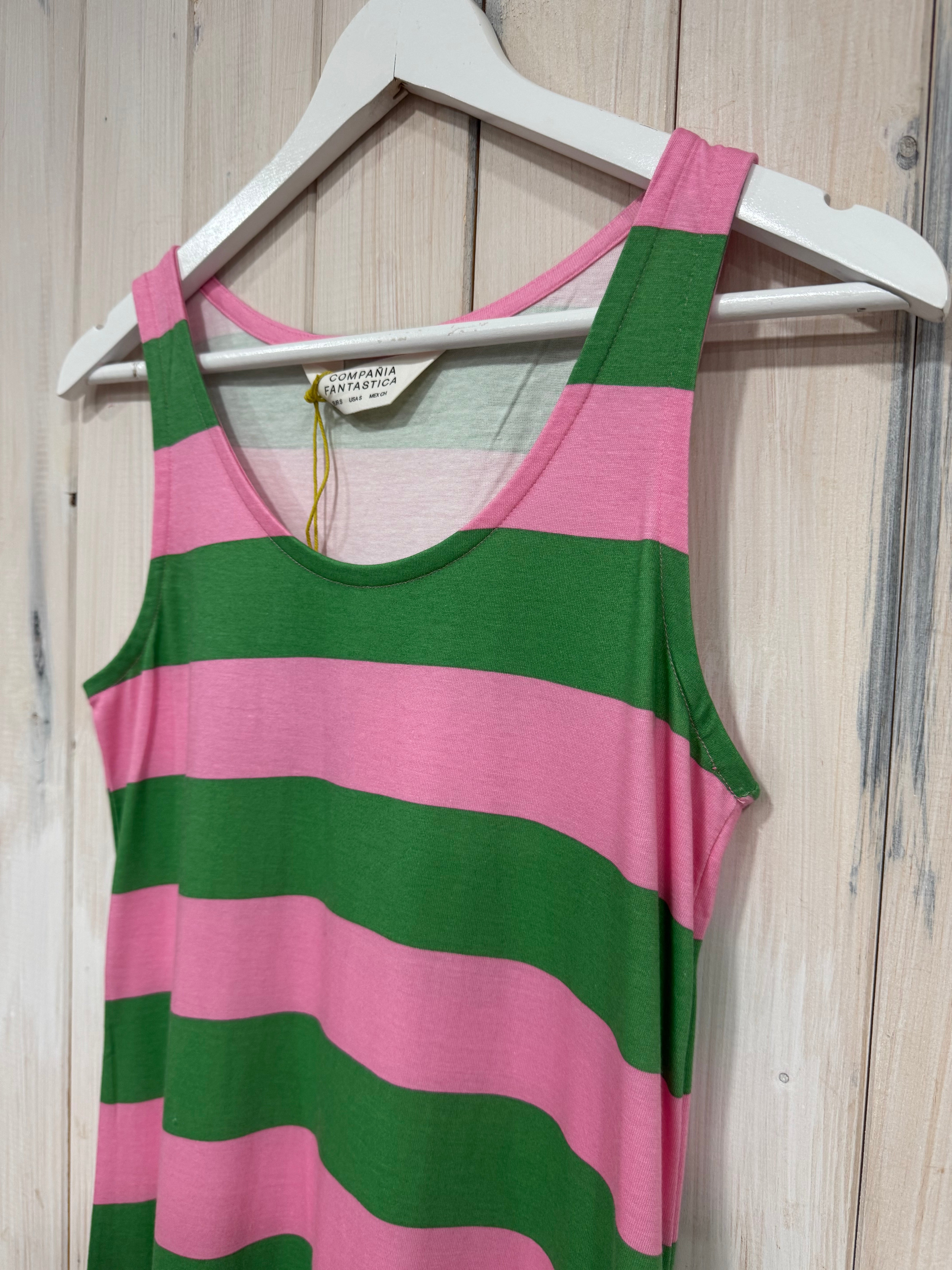 Ice Cream Stripe Tshirt Dress - New Season - Compania