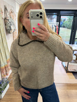 Load image into Gallery viewer, Cleo Embroidered Collar Jumper - Elan AW26
