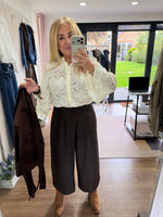 Load image into Gallery viewer, Cream Cut Lace Blouse - AW26

