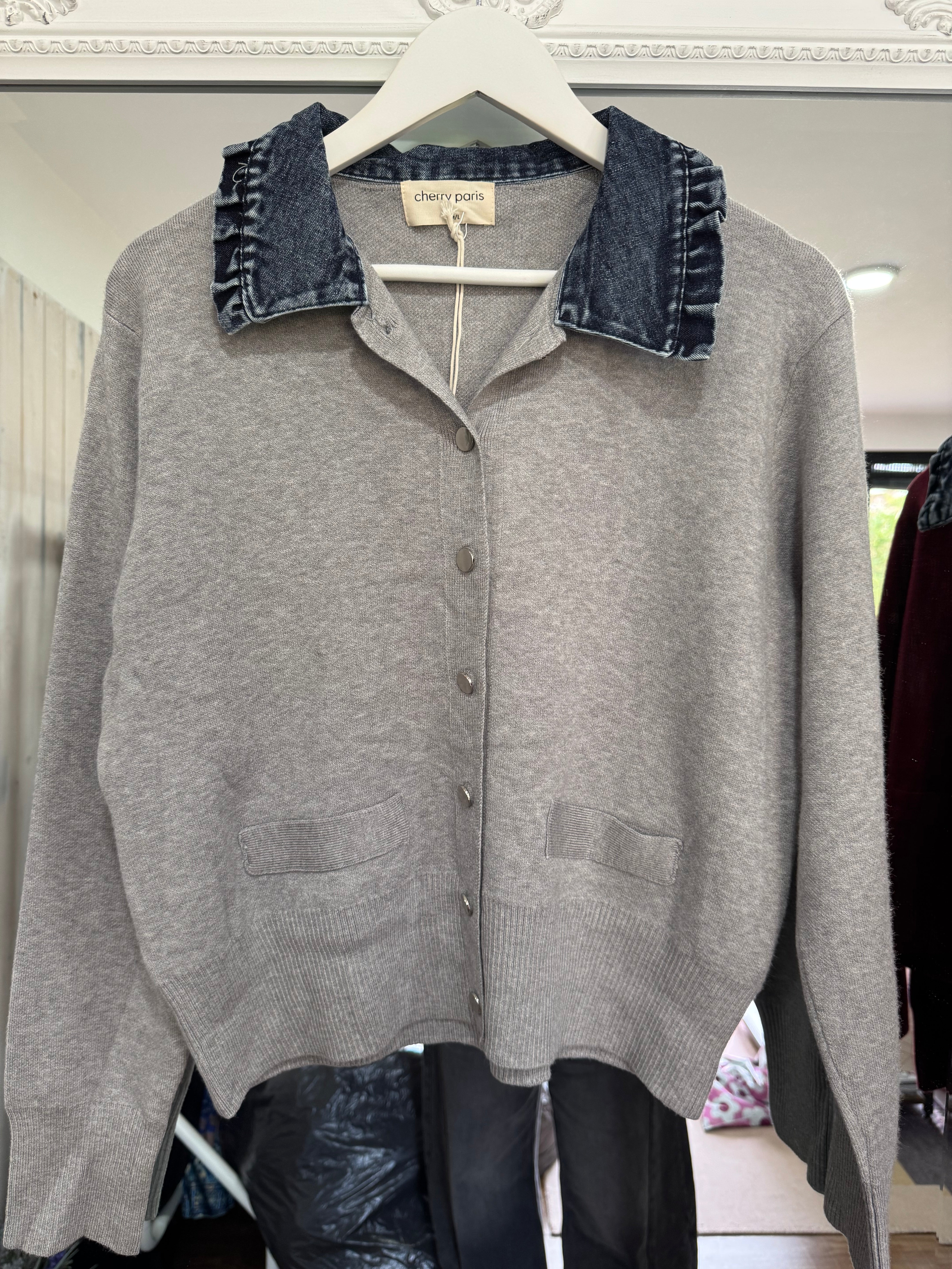 Melissa Denim Collared Cardigan - 2 Colours - New Season