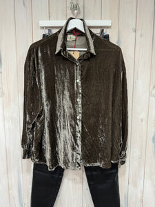 Crushed Velvet Shirt - 2 Colours - Johanna