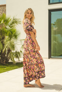 Apricot Blossom Print Chelsea Maxi Dress - Jaase Australia - New Collection