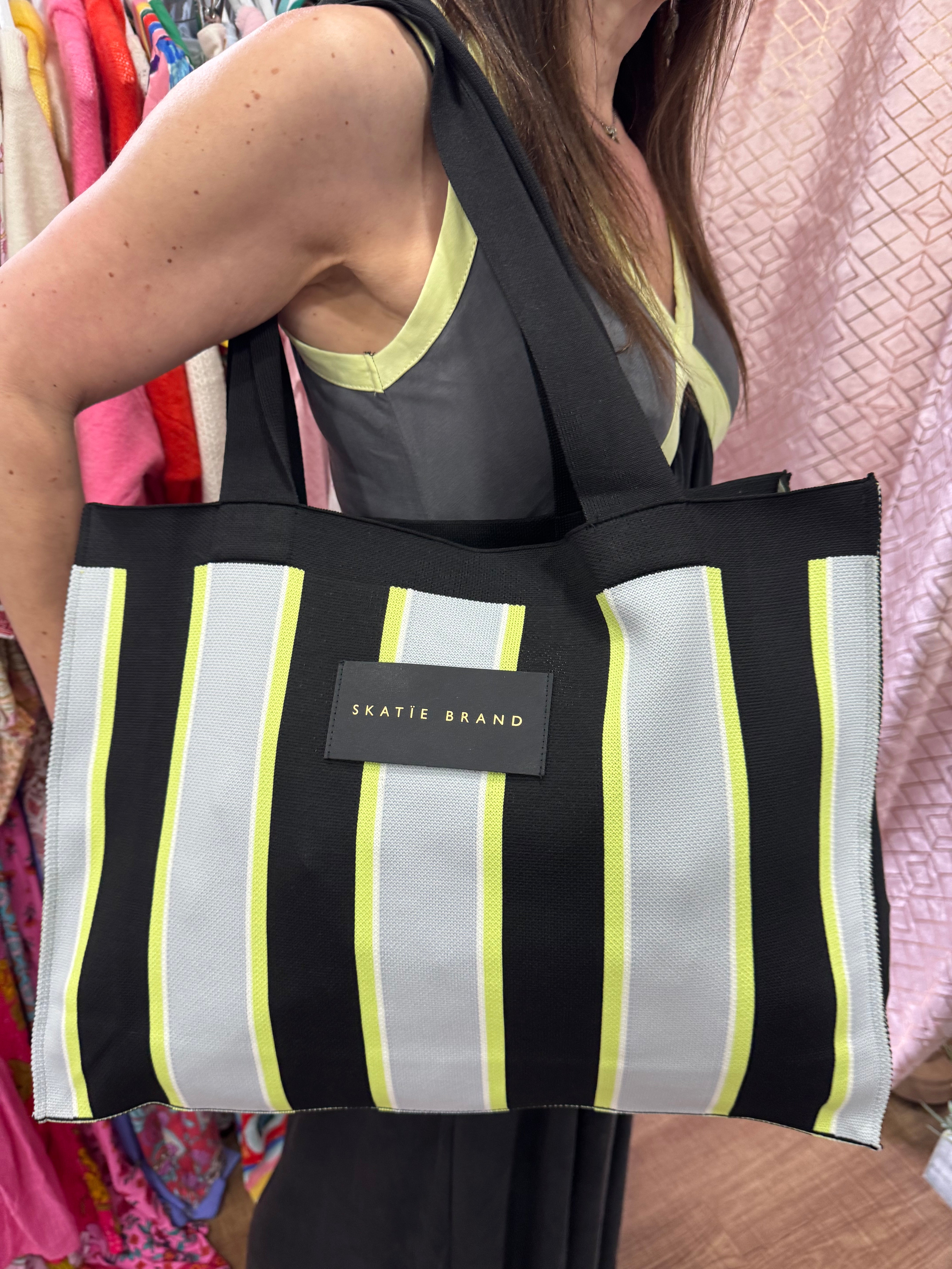 Symmie Stripe Knitted Bag - New Season - Skatie