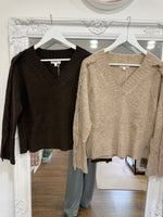 Load image into Gallery viewer, Fray V Neck Jumper - 2 Colours - Elan AW26
