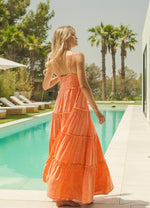 Load image into Gallery viewer, Peach Paradise Print Straps Maxi Dress - Jaase Australia - New Collection
