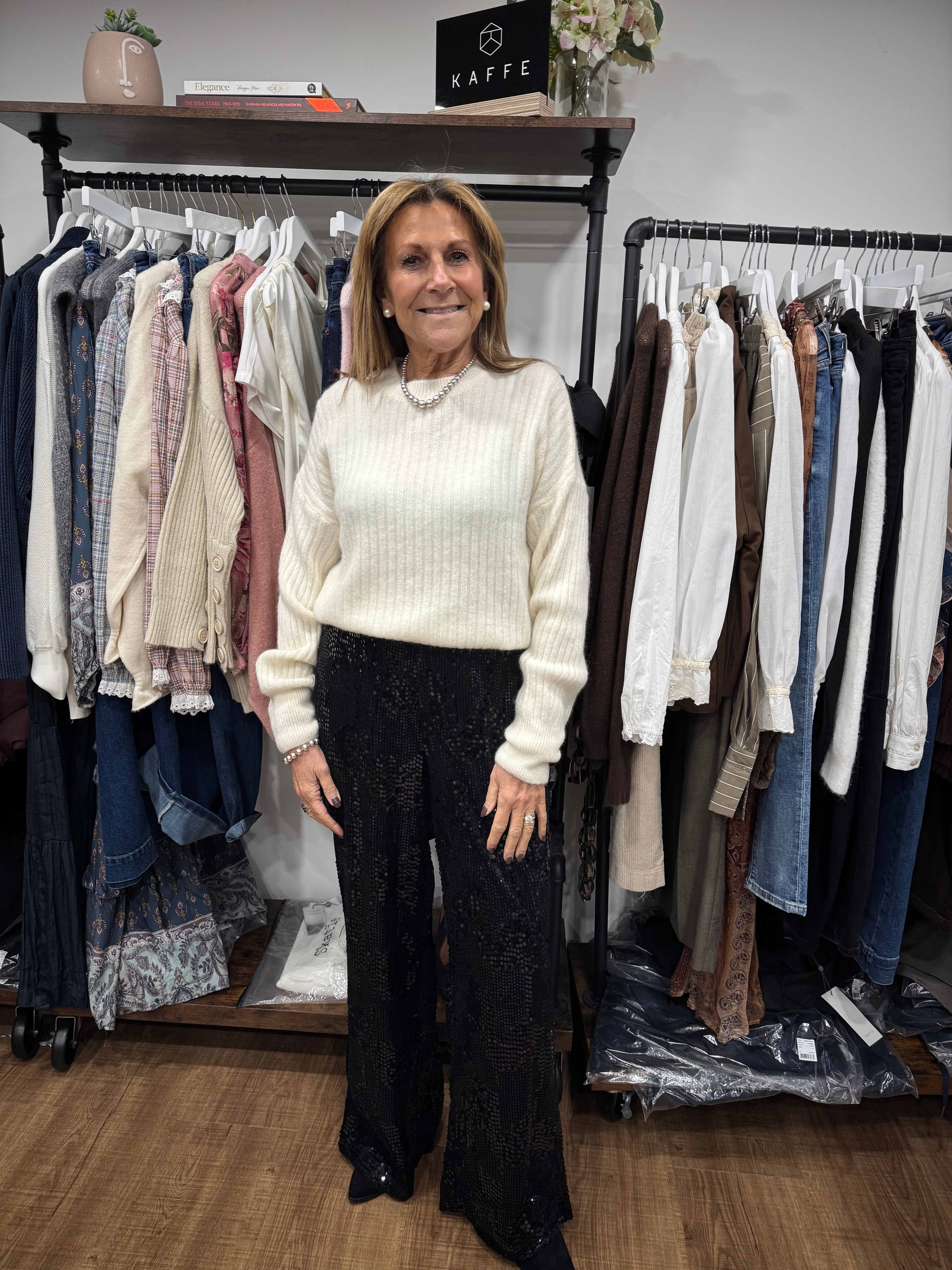 Kanicole Sequin Wide Leg Trousers - Party Collection - Kaffe