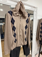 Load image into Gallery viewer, Argyle Cashmere Blend Hoodie - 2 Colours - AW26
