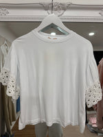 Load image into Gallery viewer, Crochet Cuff Tshirt - 5 Colours - New Season

