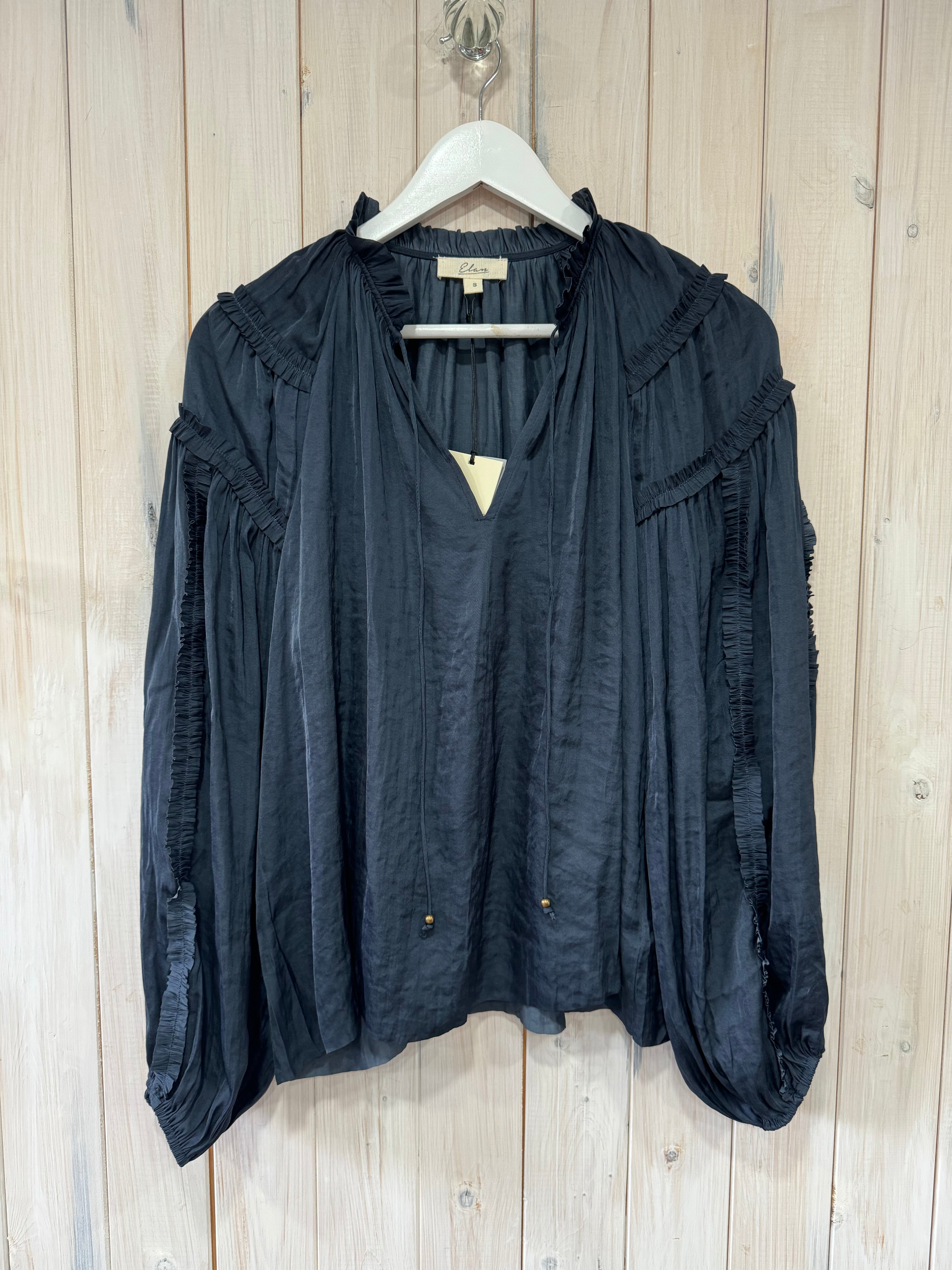 Marionne Ruffle Blouse - 2 Colours - New Brand - Elan