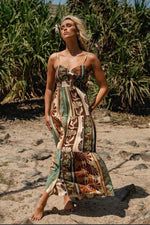Load image into Gallery viewer, Cacao Mist Print Bambi Dress - Jaase
