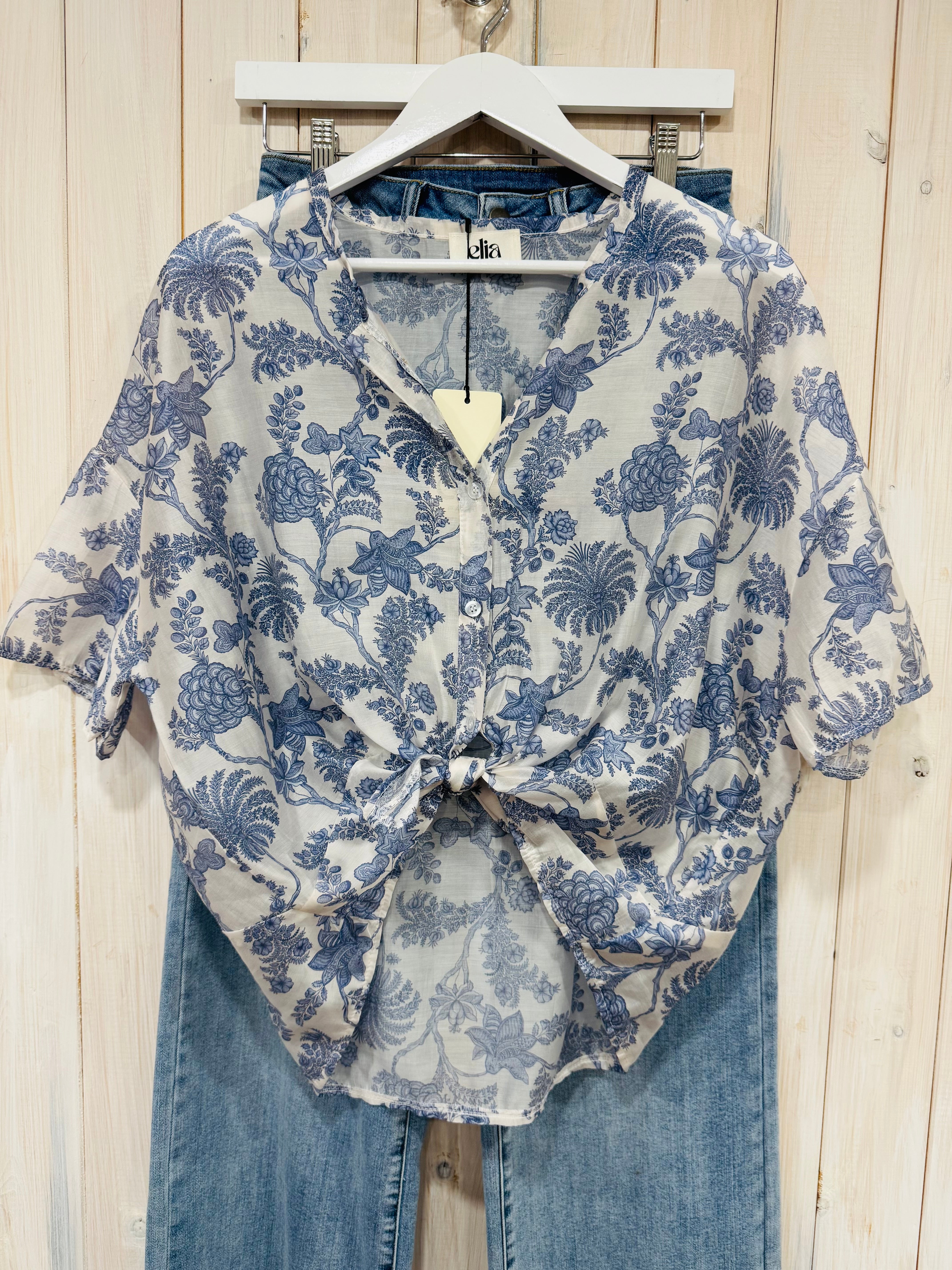Crop Printed Blouse - 2 Colours - New Brand - Elia