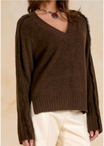 Load image into Gallery viewer, Fray V Neck Jumper - 2 Colours - Elan AW26
