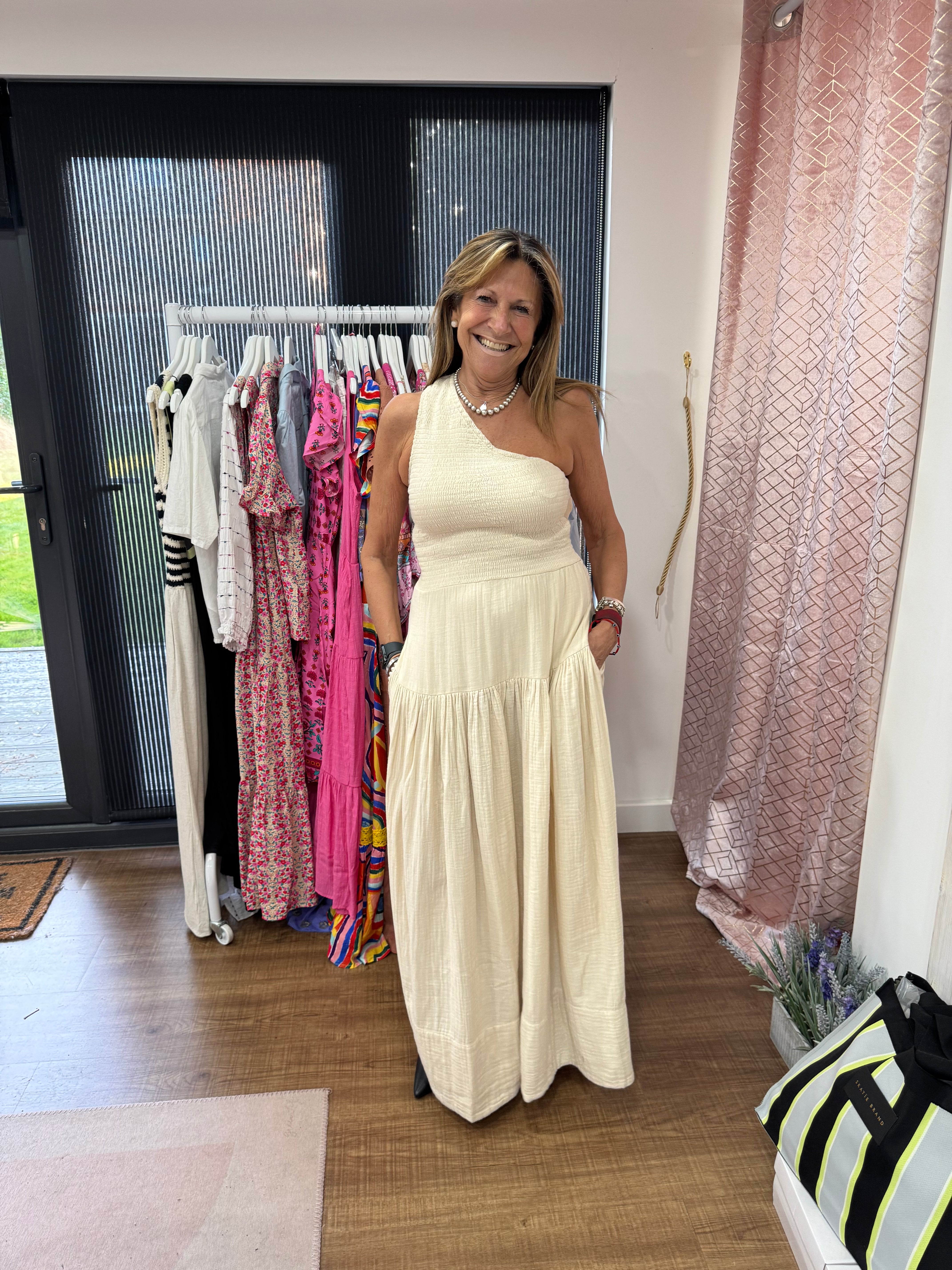 One Shoulder Dress - 2 Colours - Elan