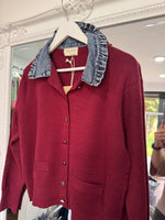 Load image into Gallery viewer, Melissa Denim Collared Cardigan - 2 Colours - New Season
