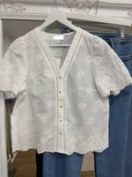 Load image into Gallery viewer, Embroidered Scallop Blouse
