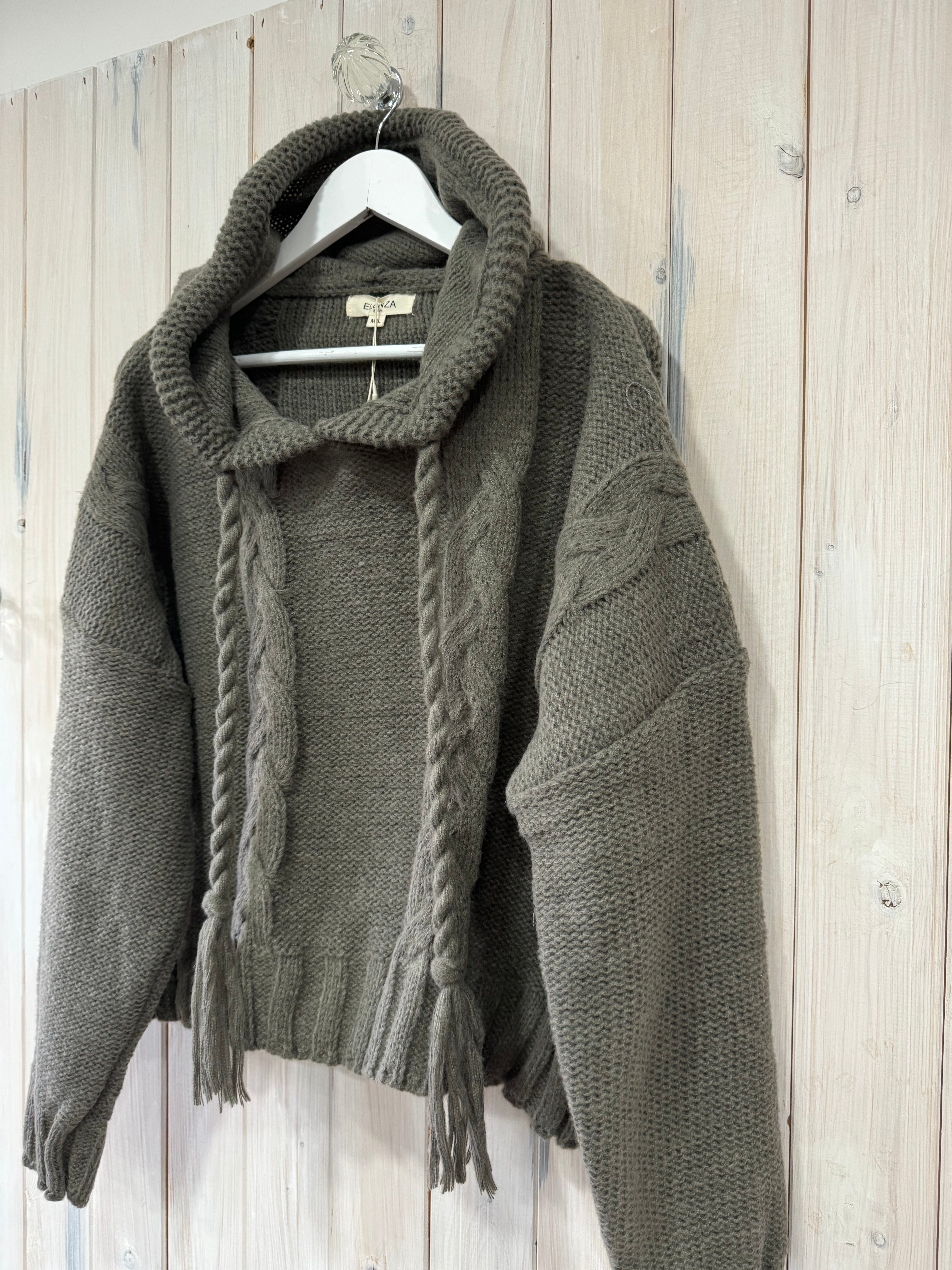 Rope Knitted Hoodie - 2 Colours - New Season
