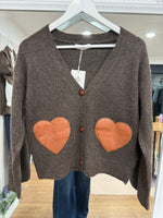 Load image into Gallery viewer, Herringbone Heart Cardigan - New Brand - AW26
