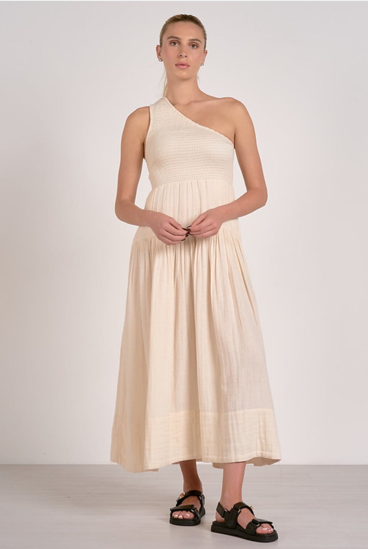 One Shoulder Dress - 2 Colours - Elan