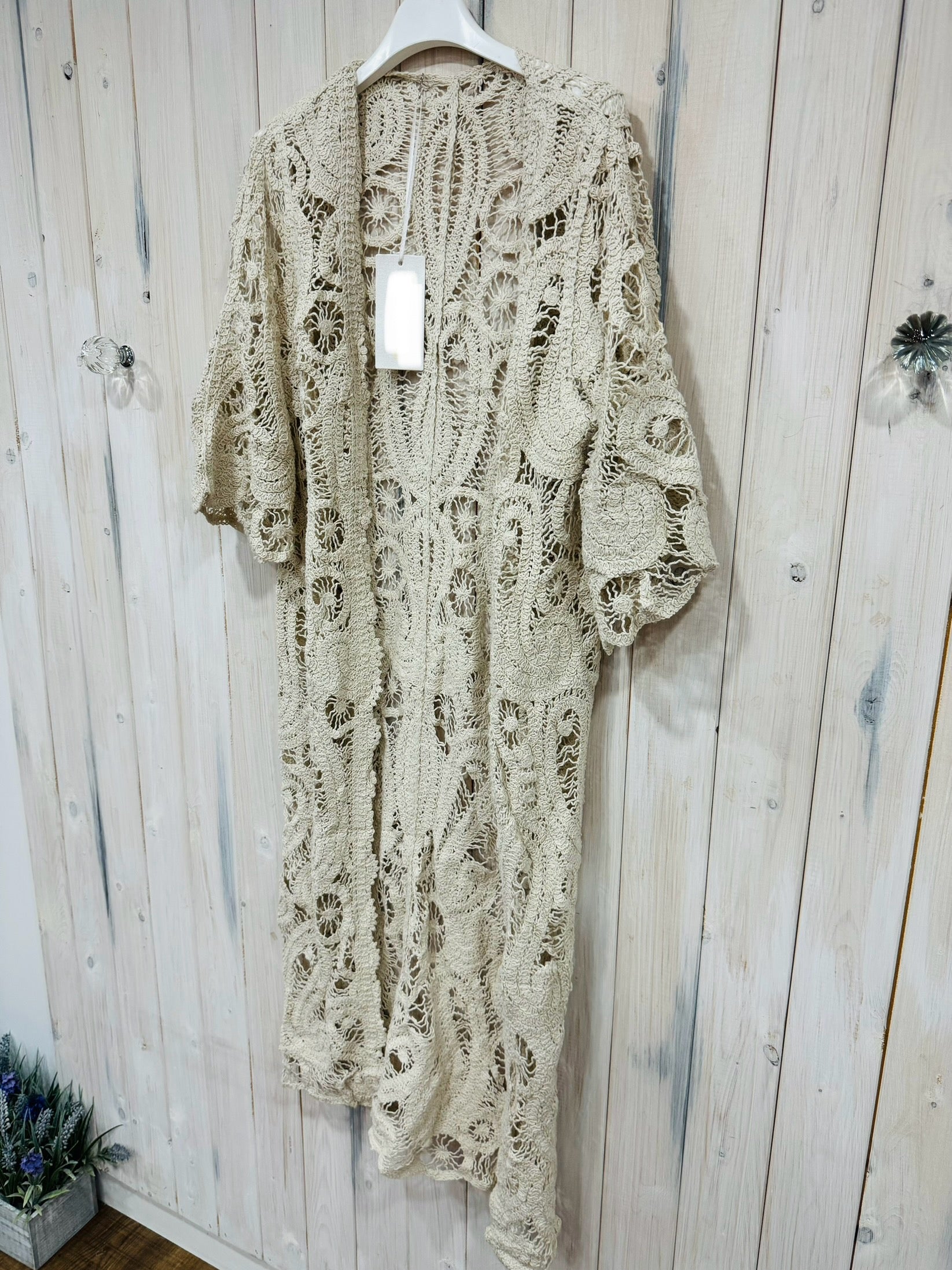 Cafe Crochet Long Cardigan - New Collection